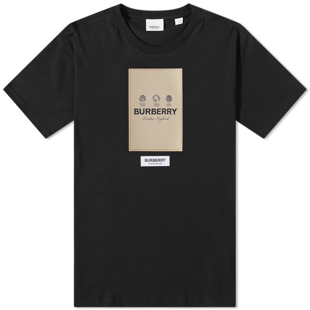 

Футболка Burberry Sergio Label Logo Tee, Черный