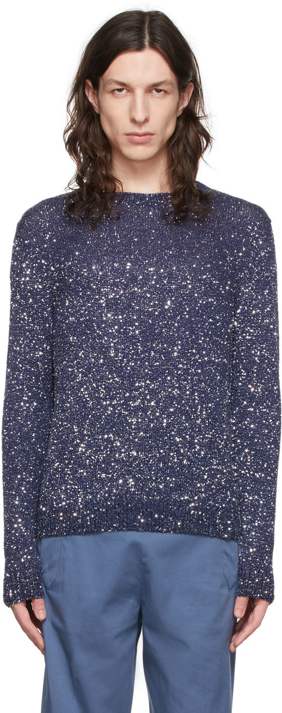 

Темно-синий нейлоновый свитер Stella McCartney