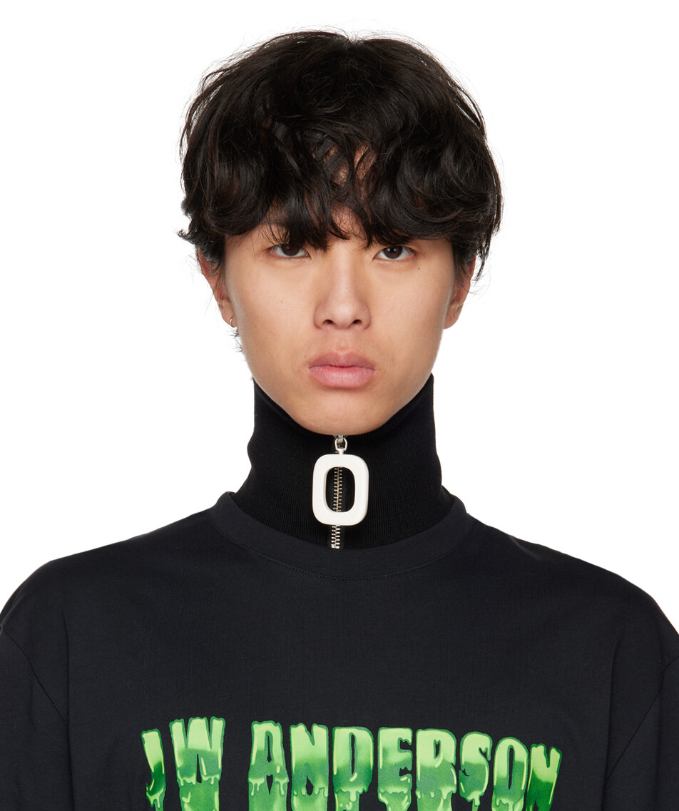 

Черный шарф с шейным ободом JW Anderson