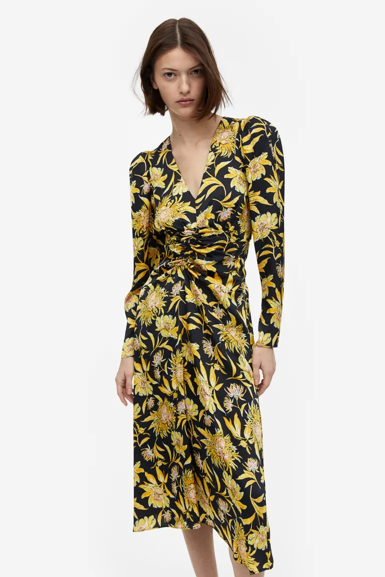 

Платье из атласа с комплектами H&M, черный