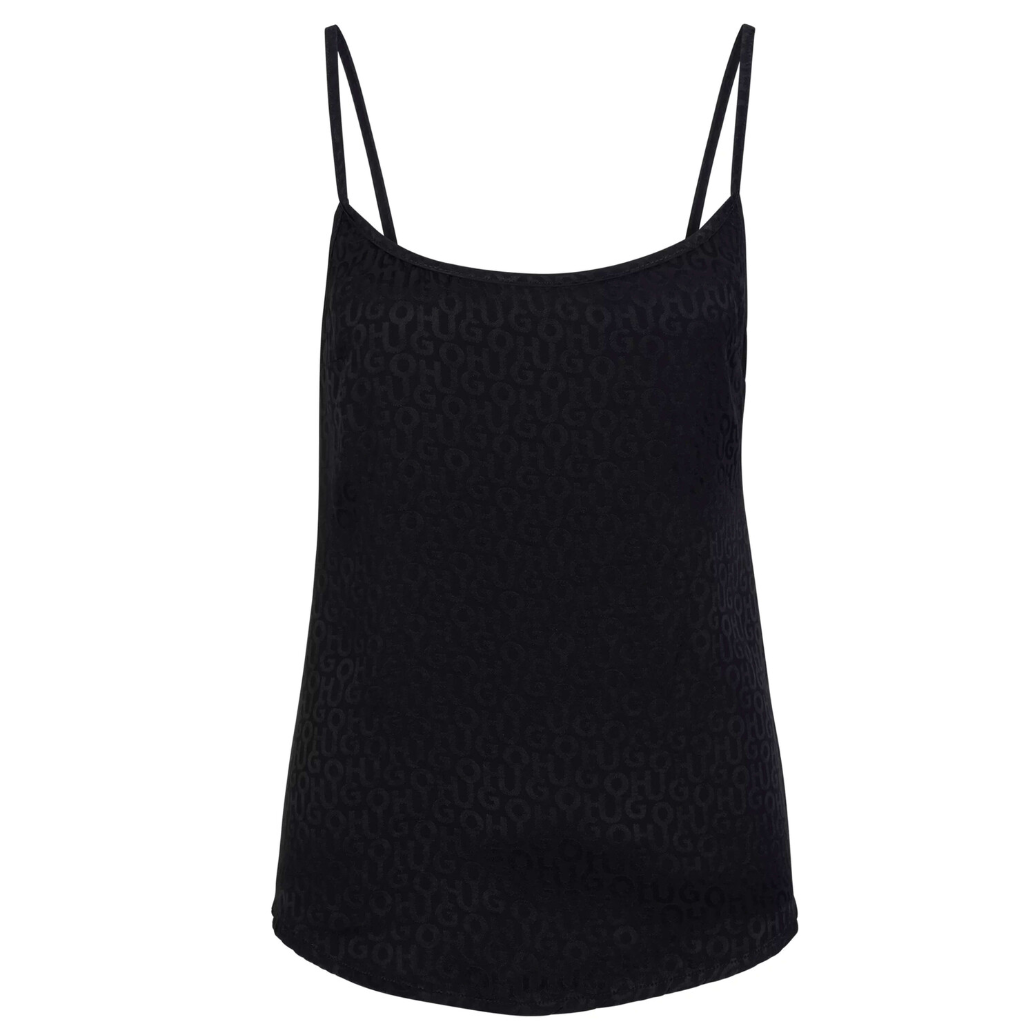 

Пижамная майка на бретелях Hugo With Jacquard-woven Stacked Logos, черный