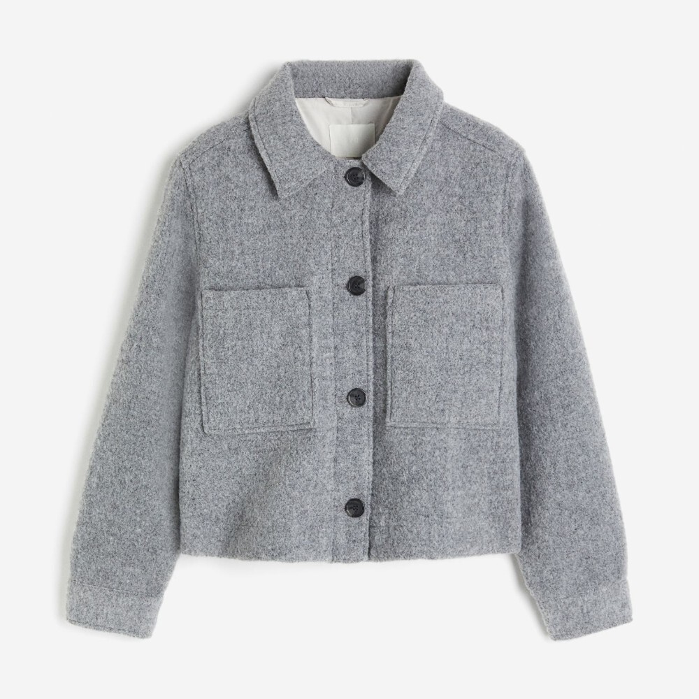 

Куртка-рубашка H&M Wool-blend, серый
