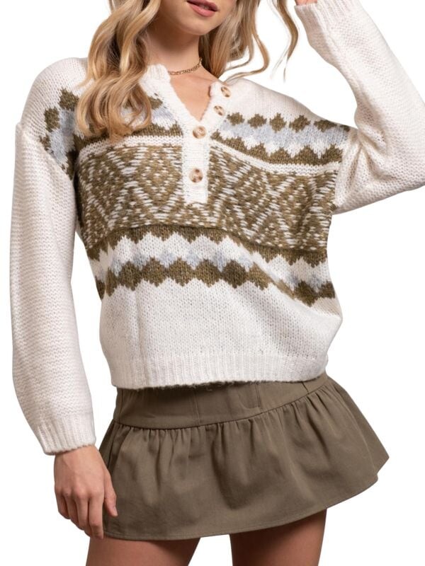 

Свитер Argyle Henley Blu Pepper, белый