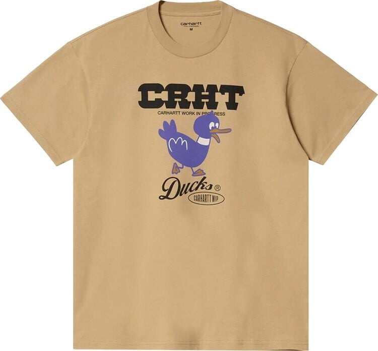 

Футболка Carhartt WIP Short-Sleeve CRHT Ducks T-Shirt 'Dusty Hamilton Brown', коричневый