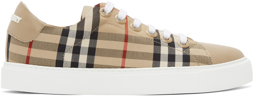 

Бежевые кроссовки Albridge в винтажную клетку Burberry