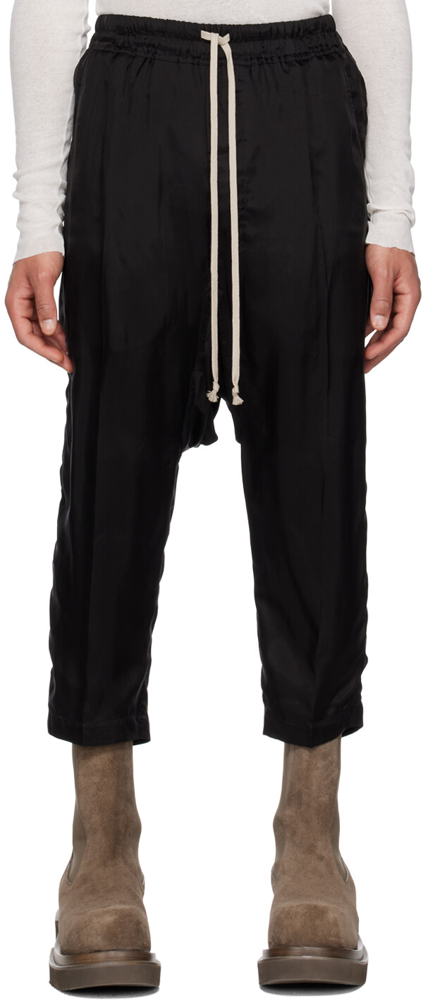 

Черные укороченные брюки Rick Owens, Черный