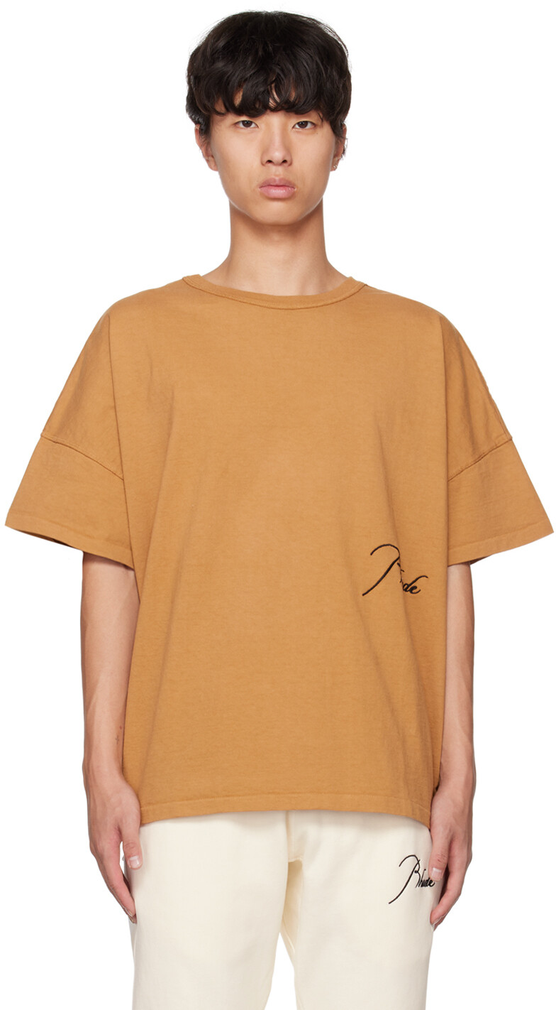 

Желтая футболка с выворотом Rhude