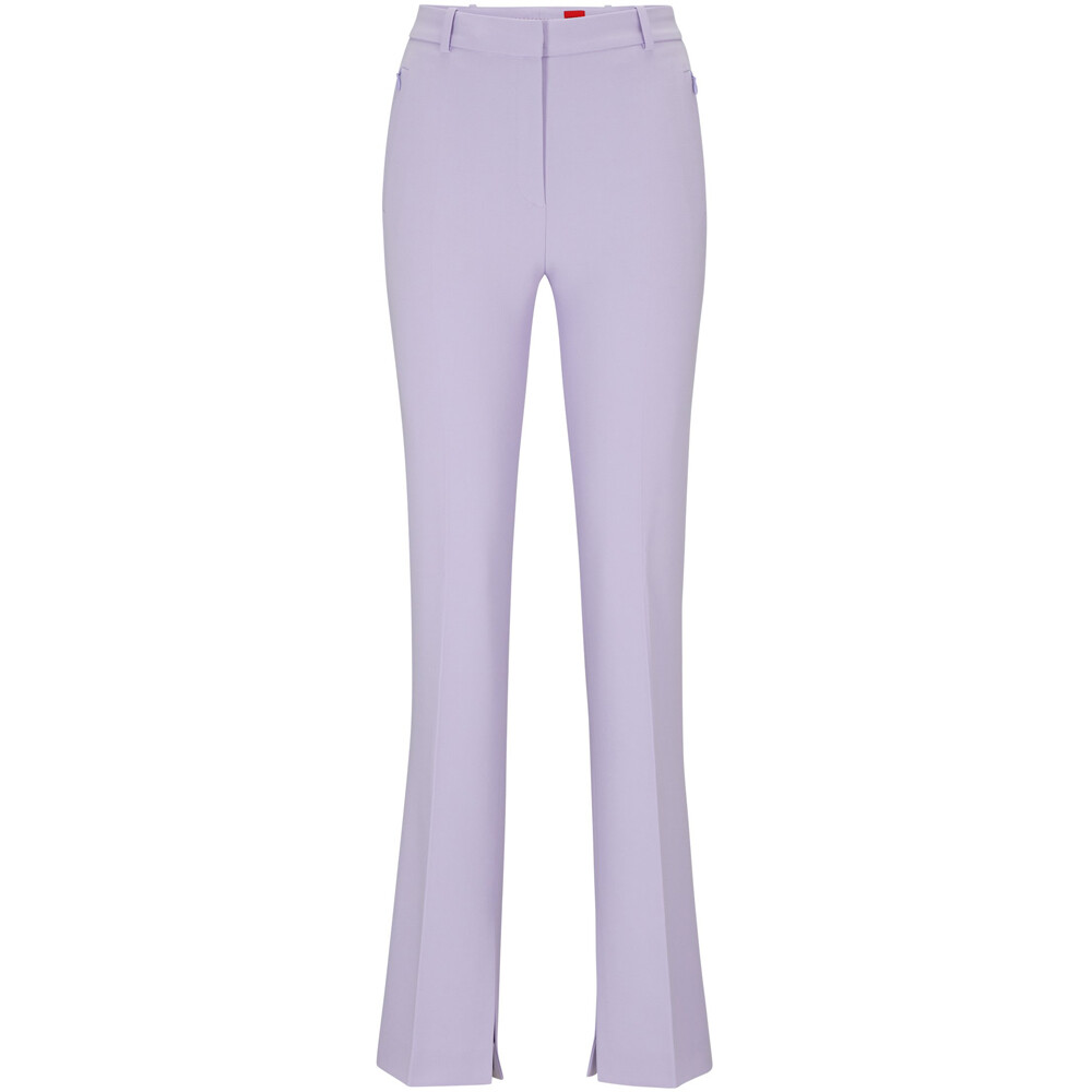 

Брюки Hugo Regular-Fit In Stretch Fabric With Bootcut Leg, светло-фиолетовый