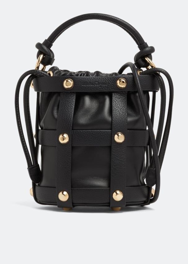 

Сумка FERRAGAMO Studded cage top handle bag, черный