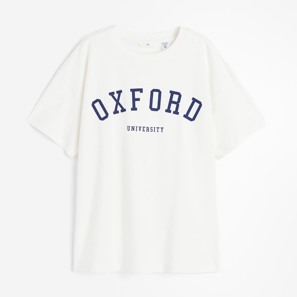 

Футболка H&M Printed Oxford University, белый