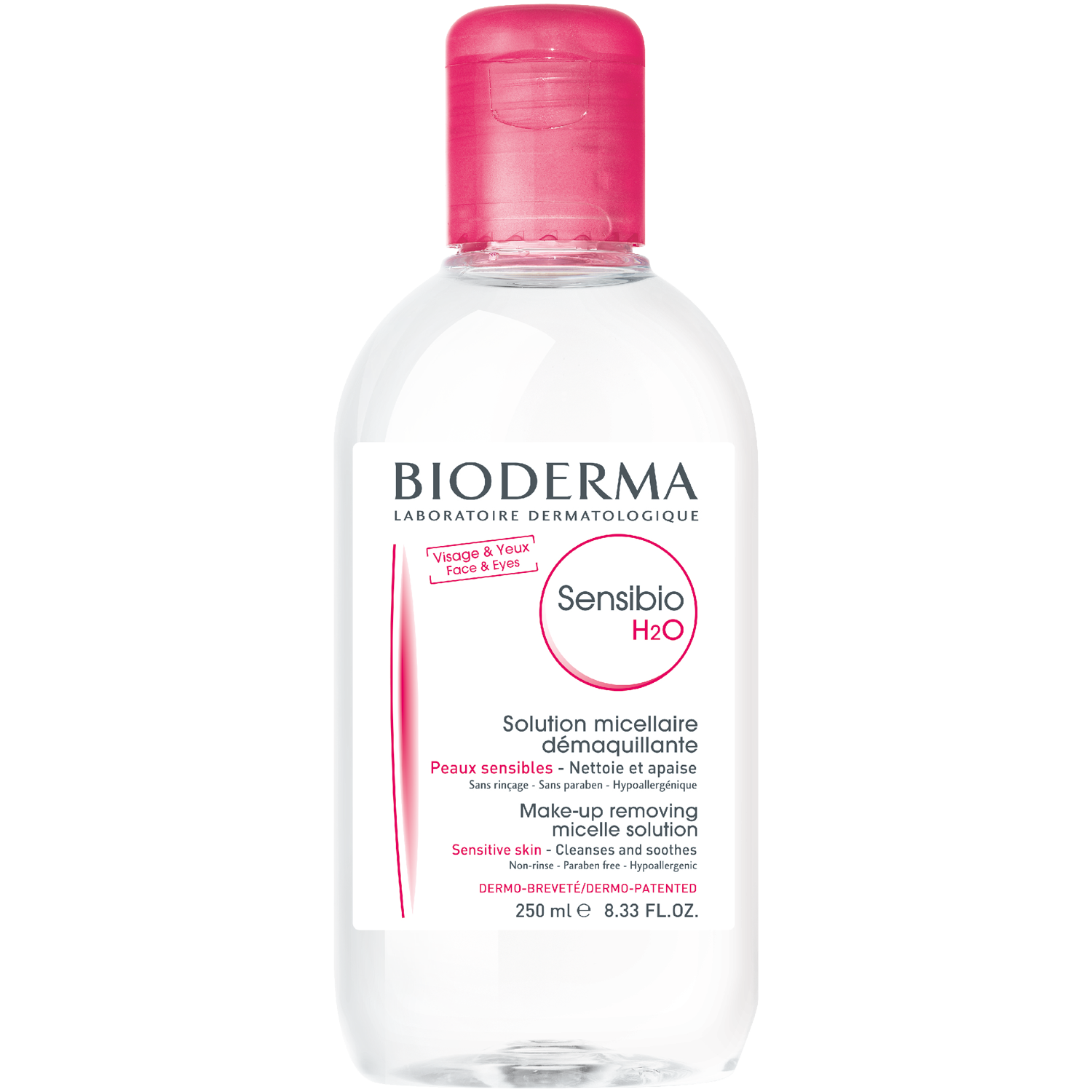 Bioderma Sensibio H2O мицеллярная жидкость для очищения лица и снятия макияжа, 250 мл