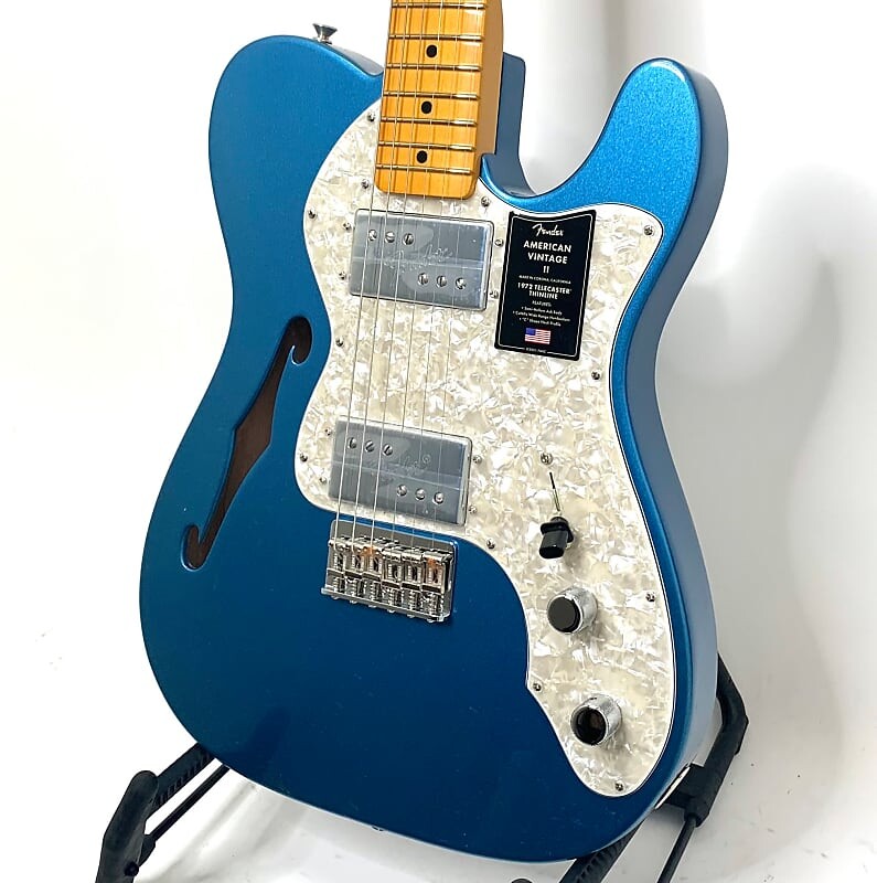 

Fender American Vintage II 1972 Thinline Telecaster Лейк-Плэсид Синий