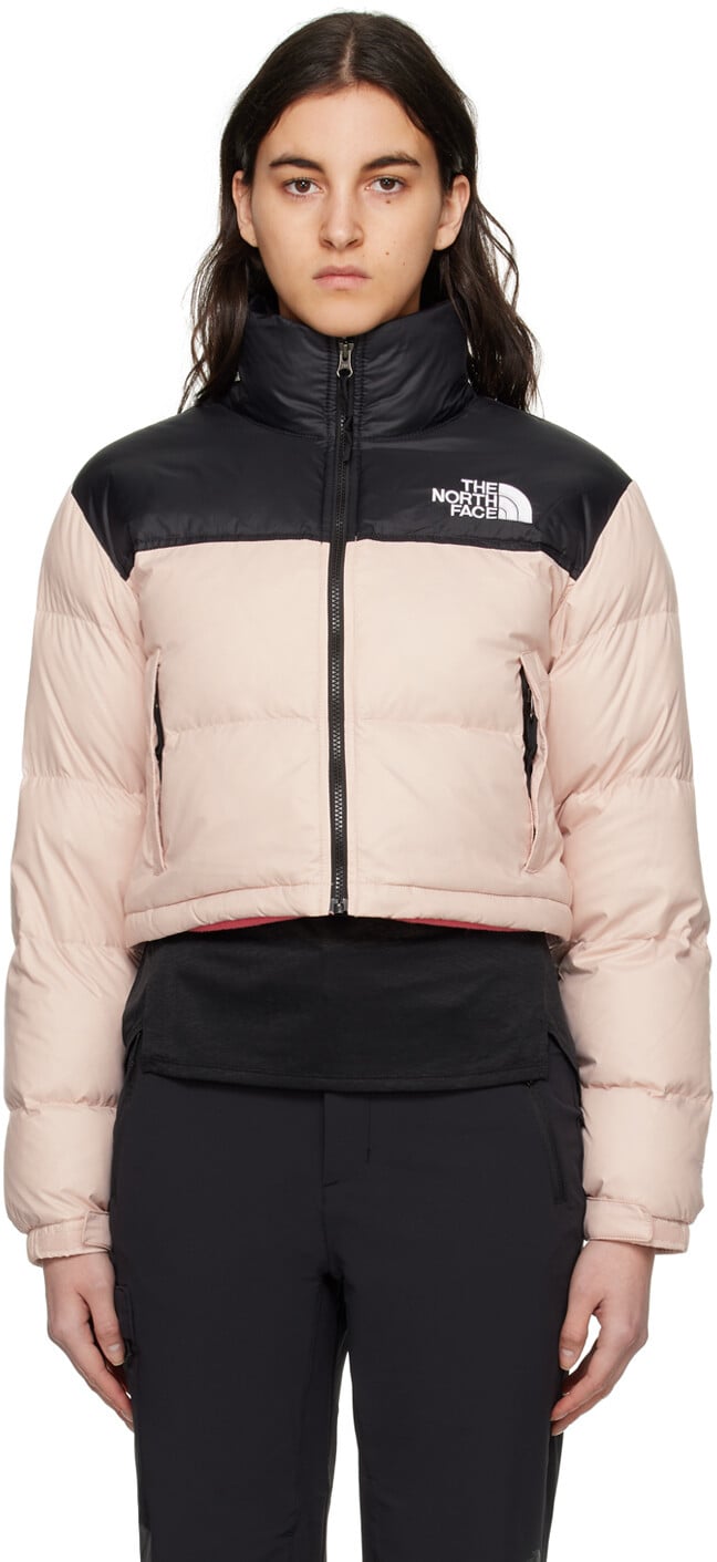 

Розовый короткий пуховик Nuptse The North Face