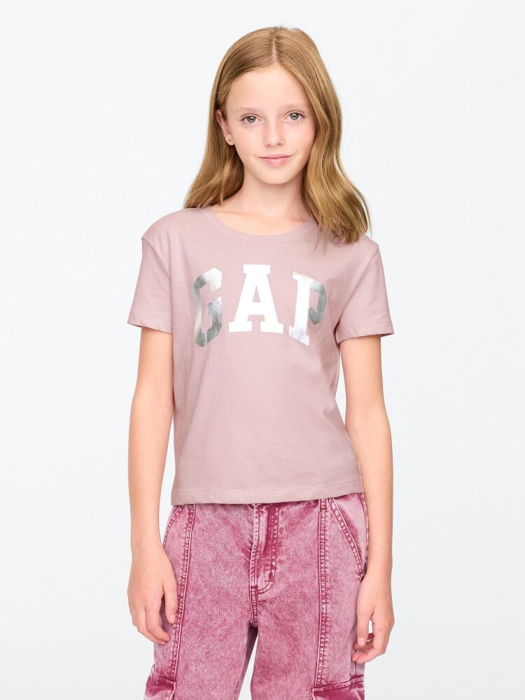 Детская футболка с логотипом Gap, розовый