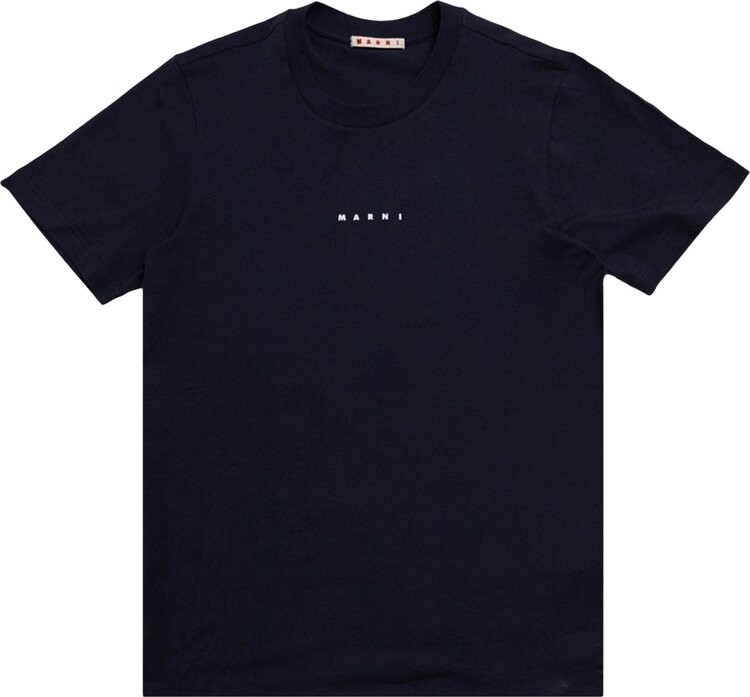 

Футболка Marni Organic Cotton Jersey Logo T-Shirt 'Blueblack', синий