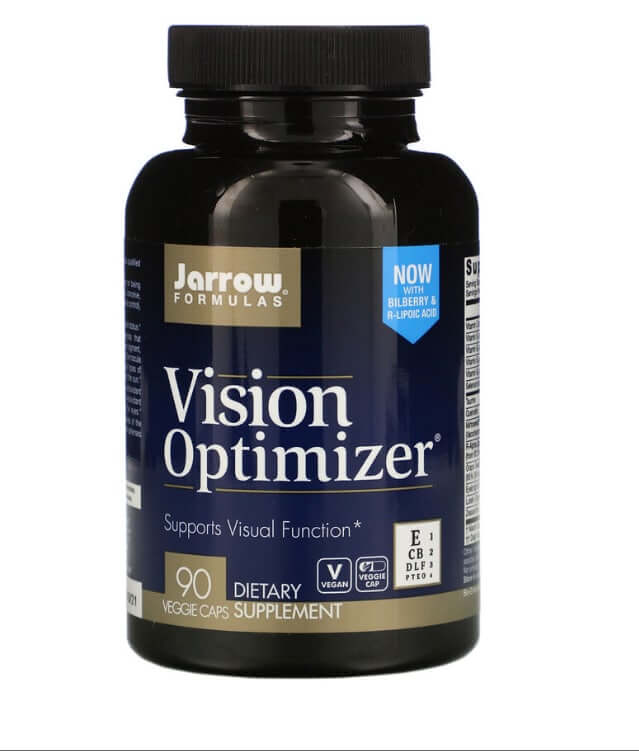 Добавка для зрения, Vision Optimizer, 90 растительных капсул, Jarrow Formulas jarrow formulas vision optimizer добавка для зрения 90 растительных капсул