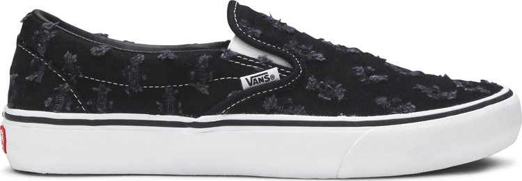 Vans Supreme x Slip On Black Hole Punch Denim CDEK.Shopping