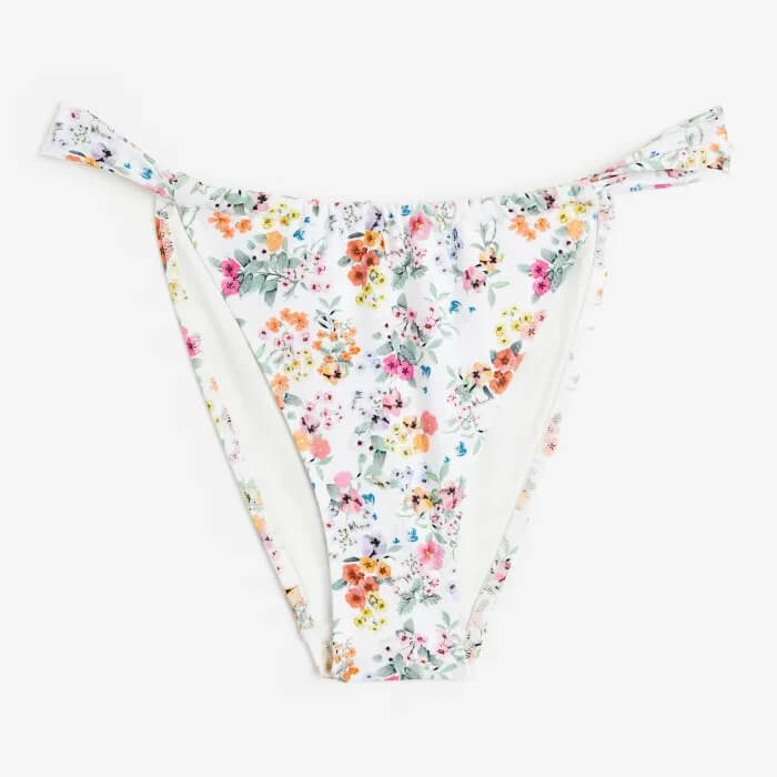 Плавки H&M Bikini, белый/цветы