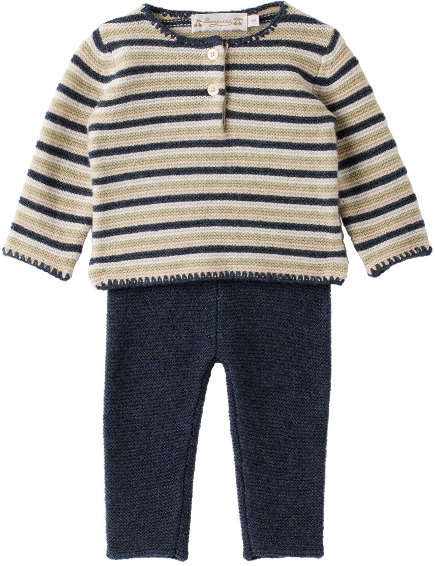

Комплект из свитера и леггинсов Baby Navy Bocar Bonpoint