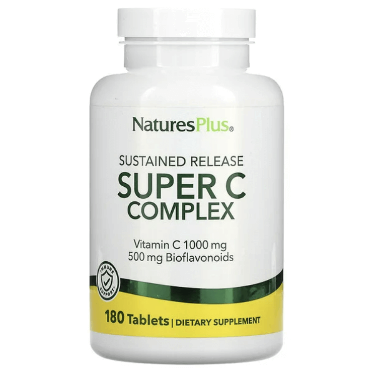 Комплекс Super C с замедленным высвобождением, 180 таблеток, NaturesPlus naturesplus mega b 150 с замедленным высвобождением 60 таблеток
