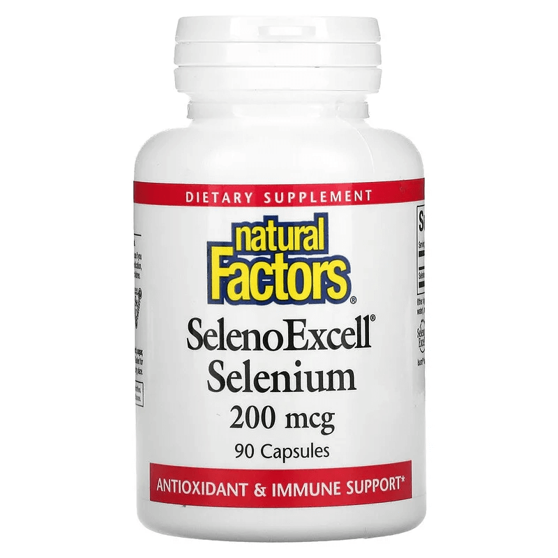 Селен, 200 мкг, 90 капсул, Natural Factors, SelenoExcell ecomax витамины селен 200 мкг цинк 90 капсул
