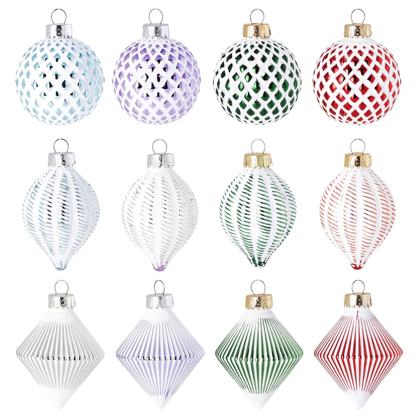 

Ёлочные украшения Ikea Vinterfint 12шт. glass / assorted colors