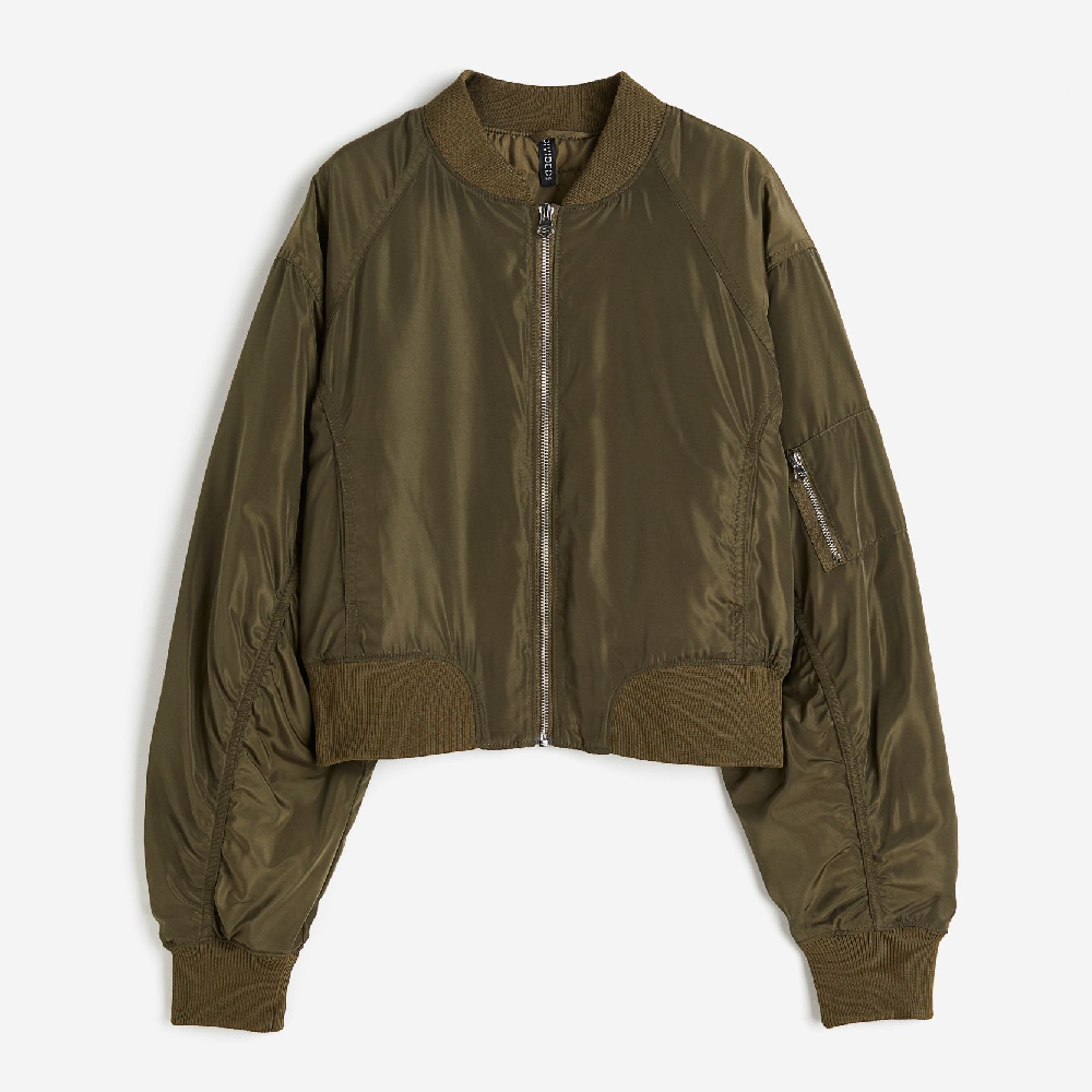 Куртка-бомбер H&M, темно-зеленый