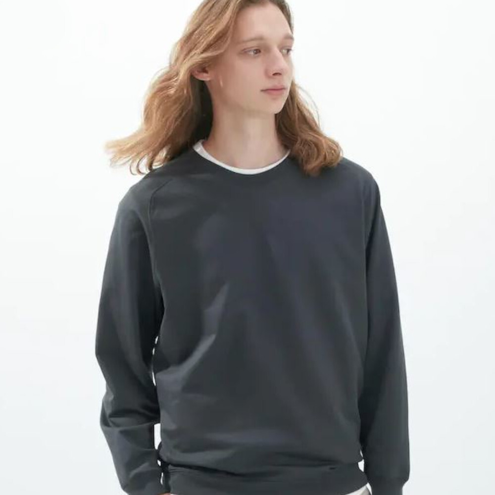 

Свитшот тонкая ткань Uniqlo Light Sweatshirt, темно-серый
