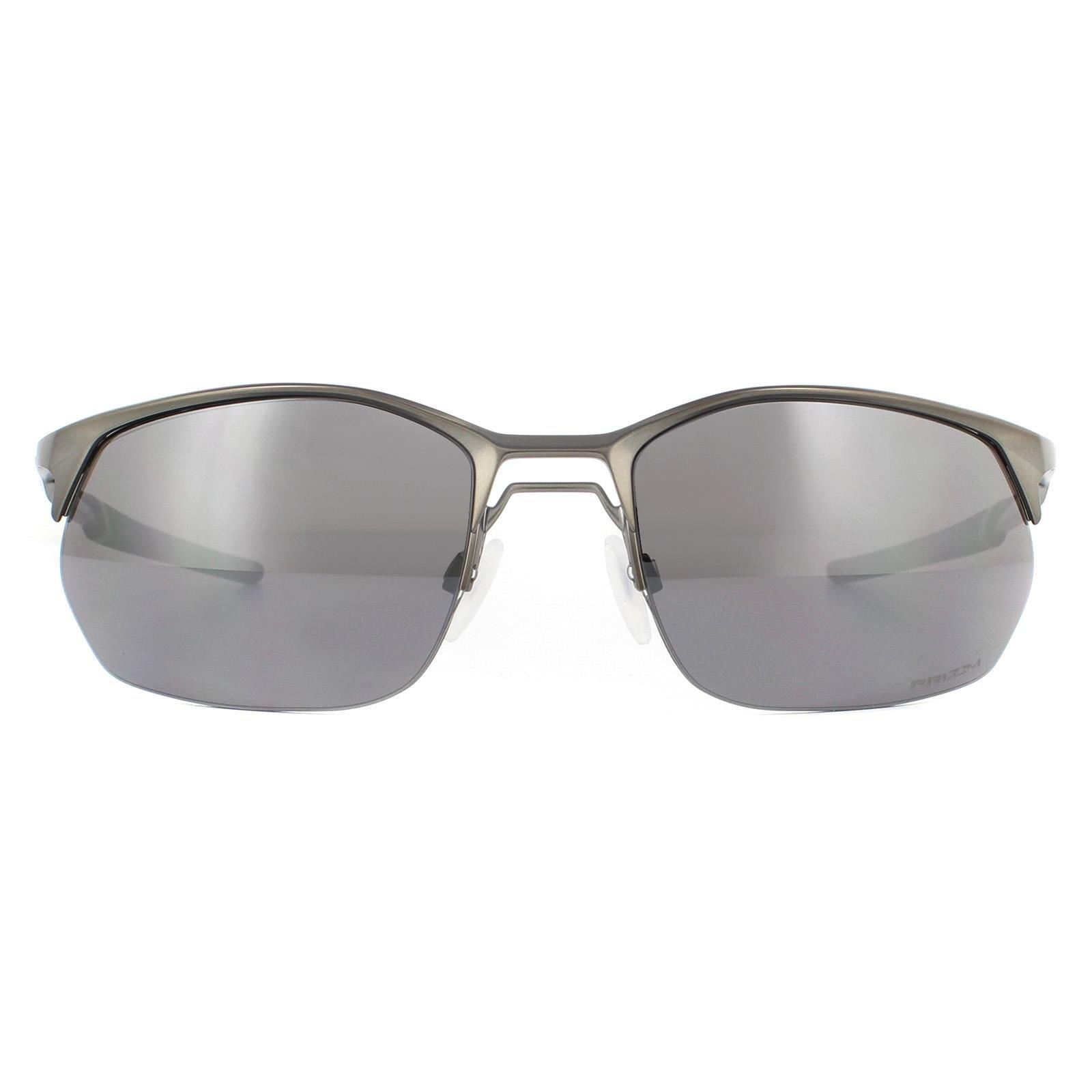 цена Прямоугольные солнцезащитные очки Prizm Matte Gunmetal Black Wire Tap 2.0 Oakley, серый