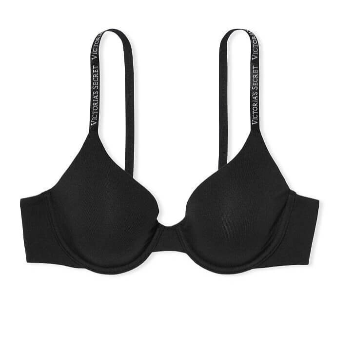 

Бюстгальтер хлопковый Victoria's Secret The T-shirt Lightly Lined Coverage, черный