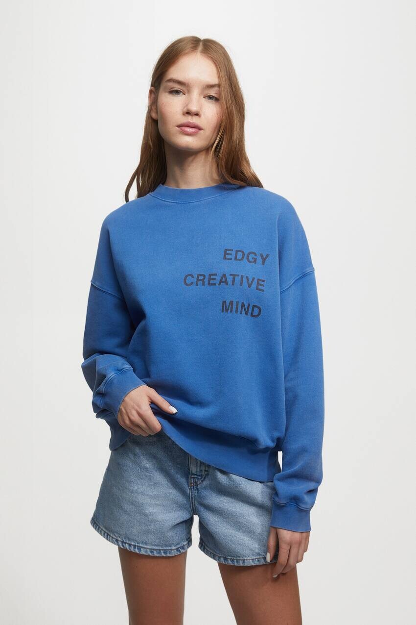 

Толстовка с рисунком Pull&Bear, синий