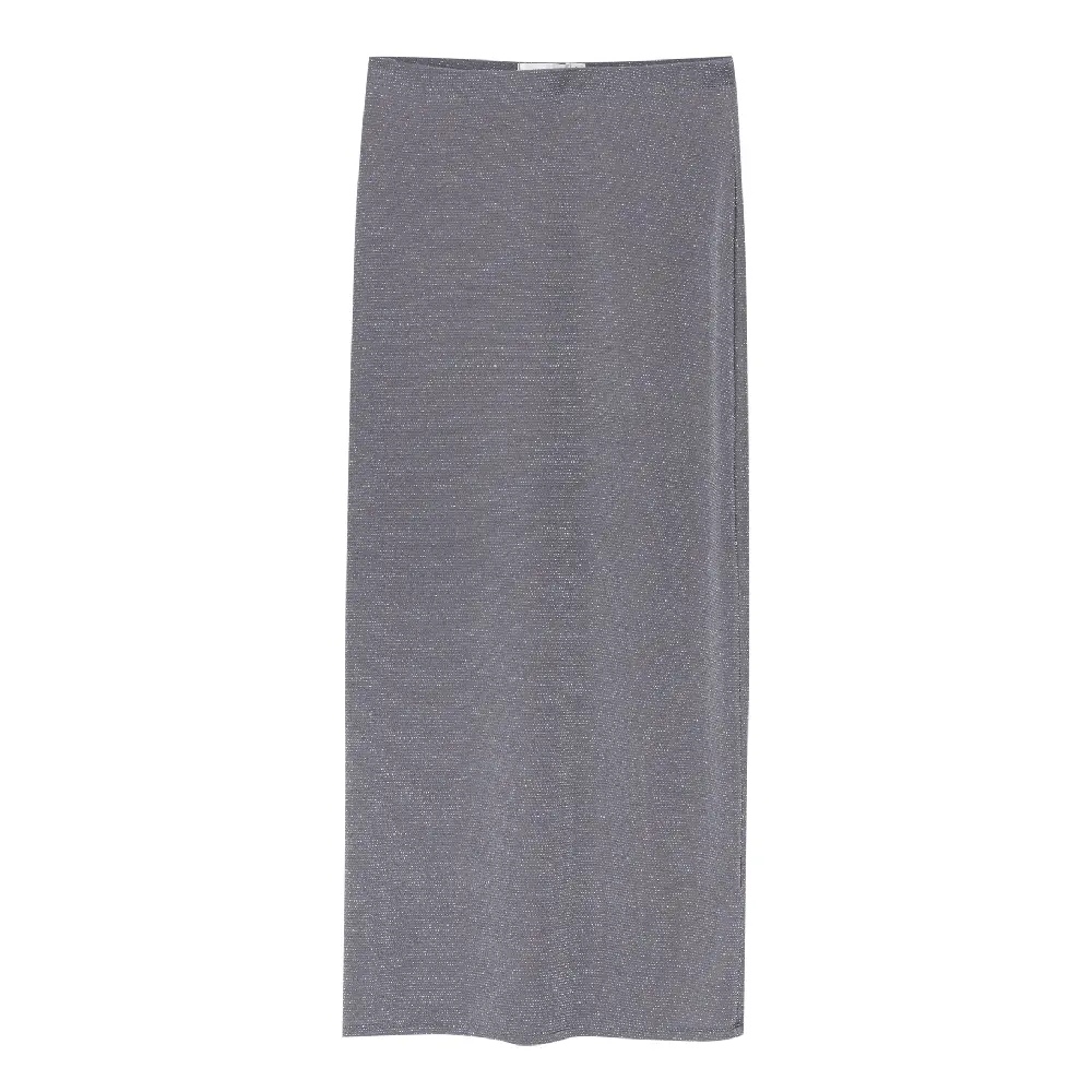 

Юбка Pull&Bear Long Shiny Detail, серый