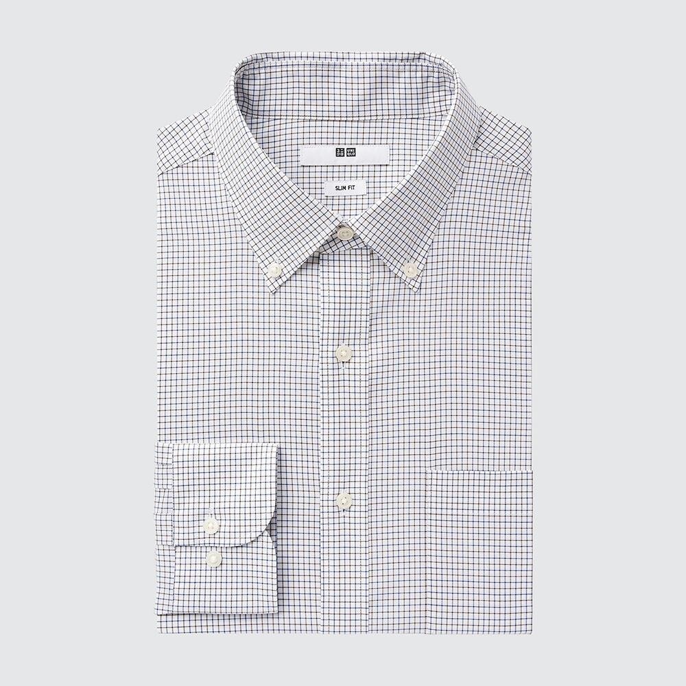 

Рубашка в клетку Uniqlo, коричневый