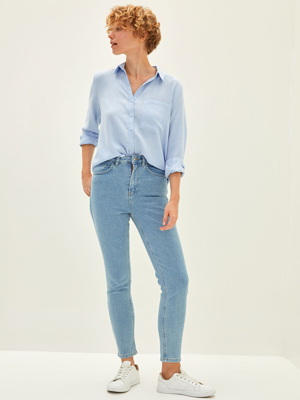

Зауженные женские джинсы Rodeo с высокой талией и карманами LCW Jeans
