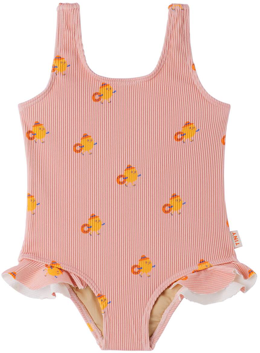 

Детский розовый пляжный купальник с апельсинами TINYCOTTONS