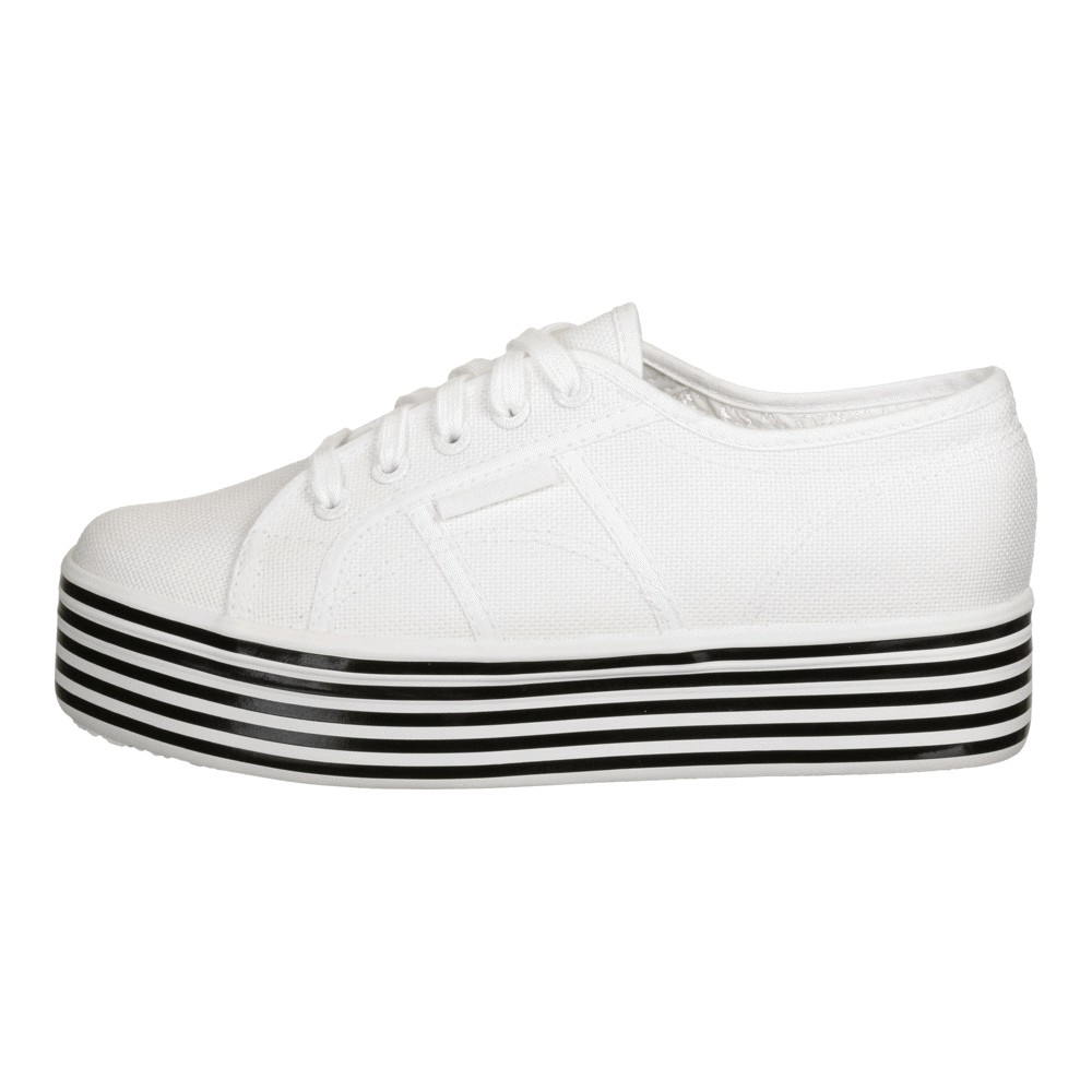 

Кроссовки Superga Schuhe 2790 Multicolor Cotw, white black white stripes