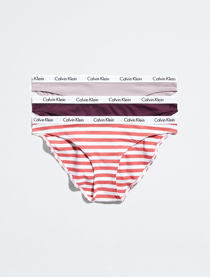 

Комплект из 3 хлопковых бикини с логотипом Carousel Calvin Klein