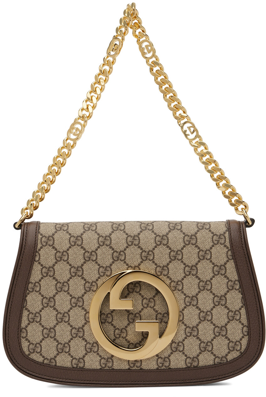 

Бежевая сумка через плечо Interlocking G Blondie Gucci, Бежевый