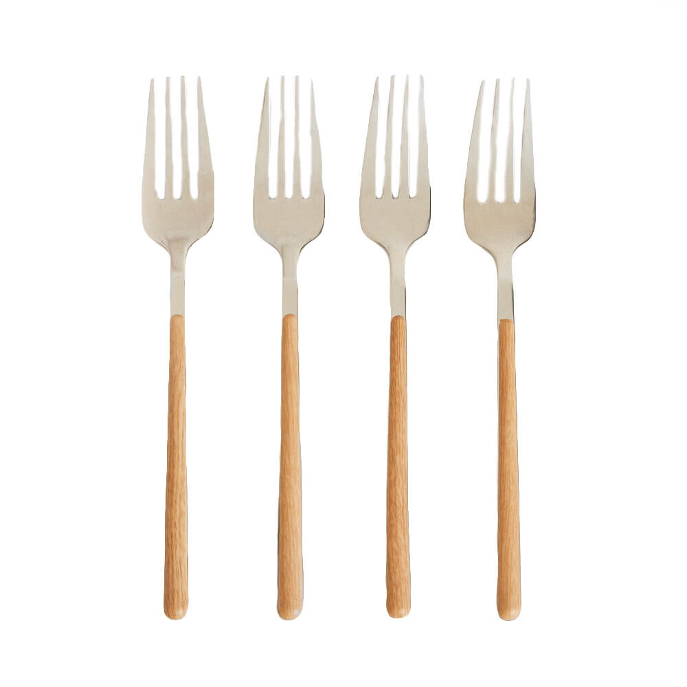 

Набор вилок Zara Home with Round Handle Detail, 4 предмета, коричневый