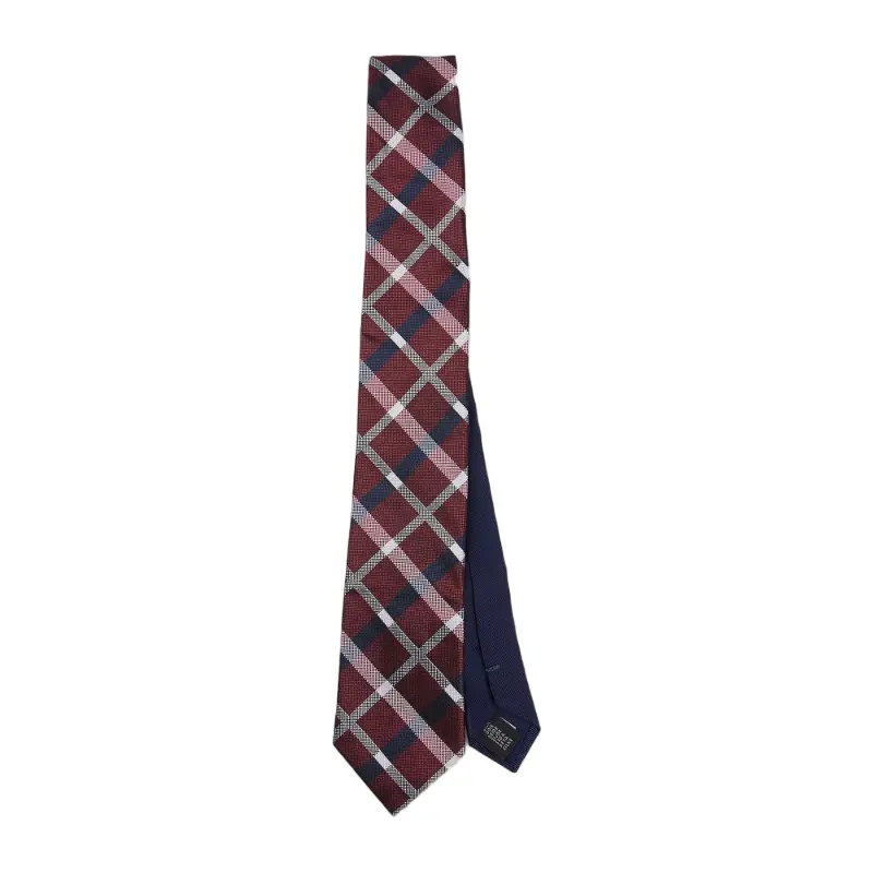 

Галстук Tommy Hilfiger Pure Silk Jacquard Check, бордовый / мультиколор