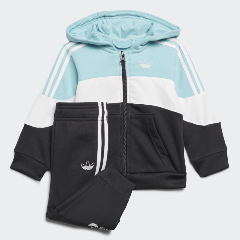 

Спортивный костюм adidas BX-20 Full-Zip, черный/белый/бирюзовый