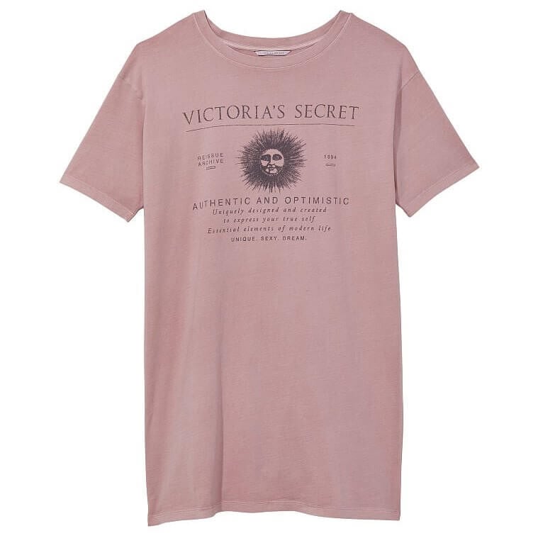 

Пижамная футболка Victoria's Secret Cotton, коричневый