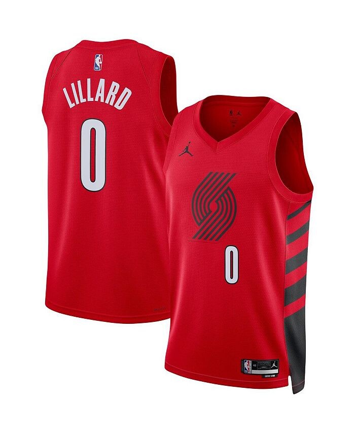 

Мужской бренд Damian Lillard Red Portland Trail Blazers 2022/23 Statement Edition Swingman Jersey Jordan, красный