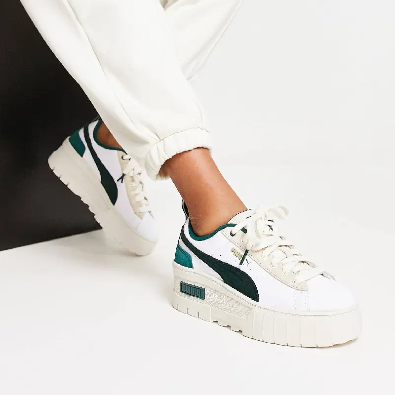 

Кроссовки Puma Mayze, белый/зеленый