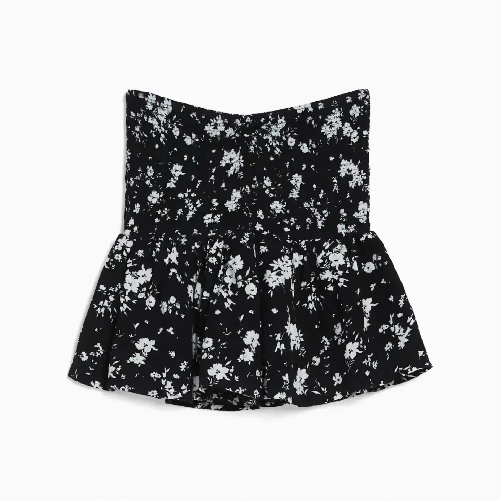 

Юбка Bershka Shirred Mini, белый/черный