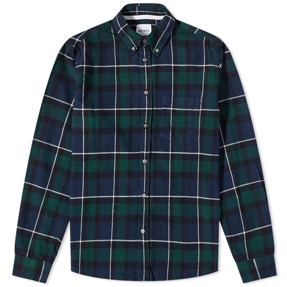 

Рубашка Norse Projects Anton Brushed Flannel Check Button Down Shirt