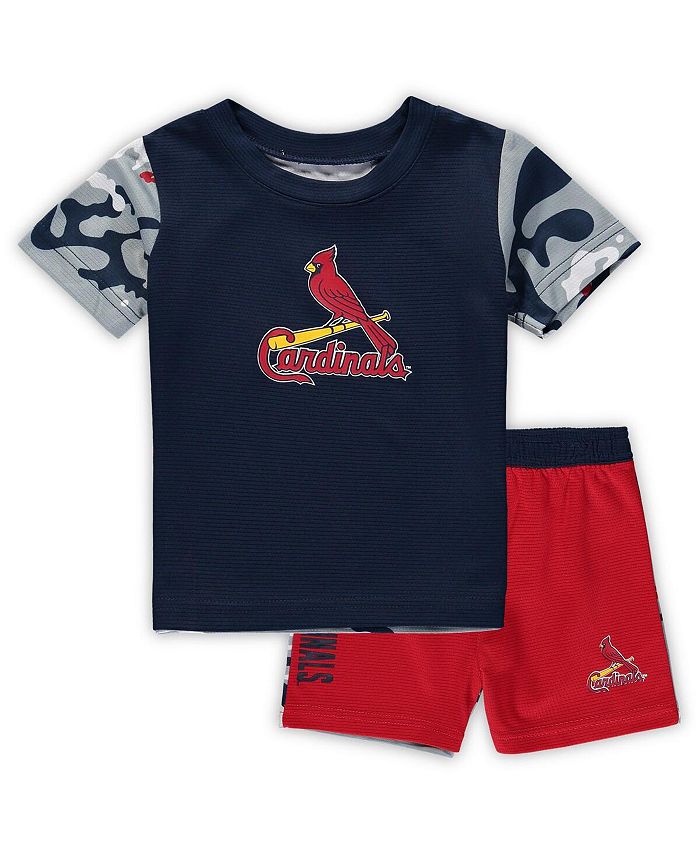 Комплект из футболки и шорт St. Louis Cardinals Pinch Hitter для новорожденных темно-синего и красного цветов Outerstuff, синий