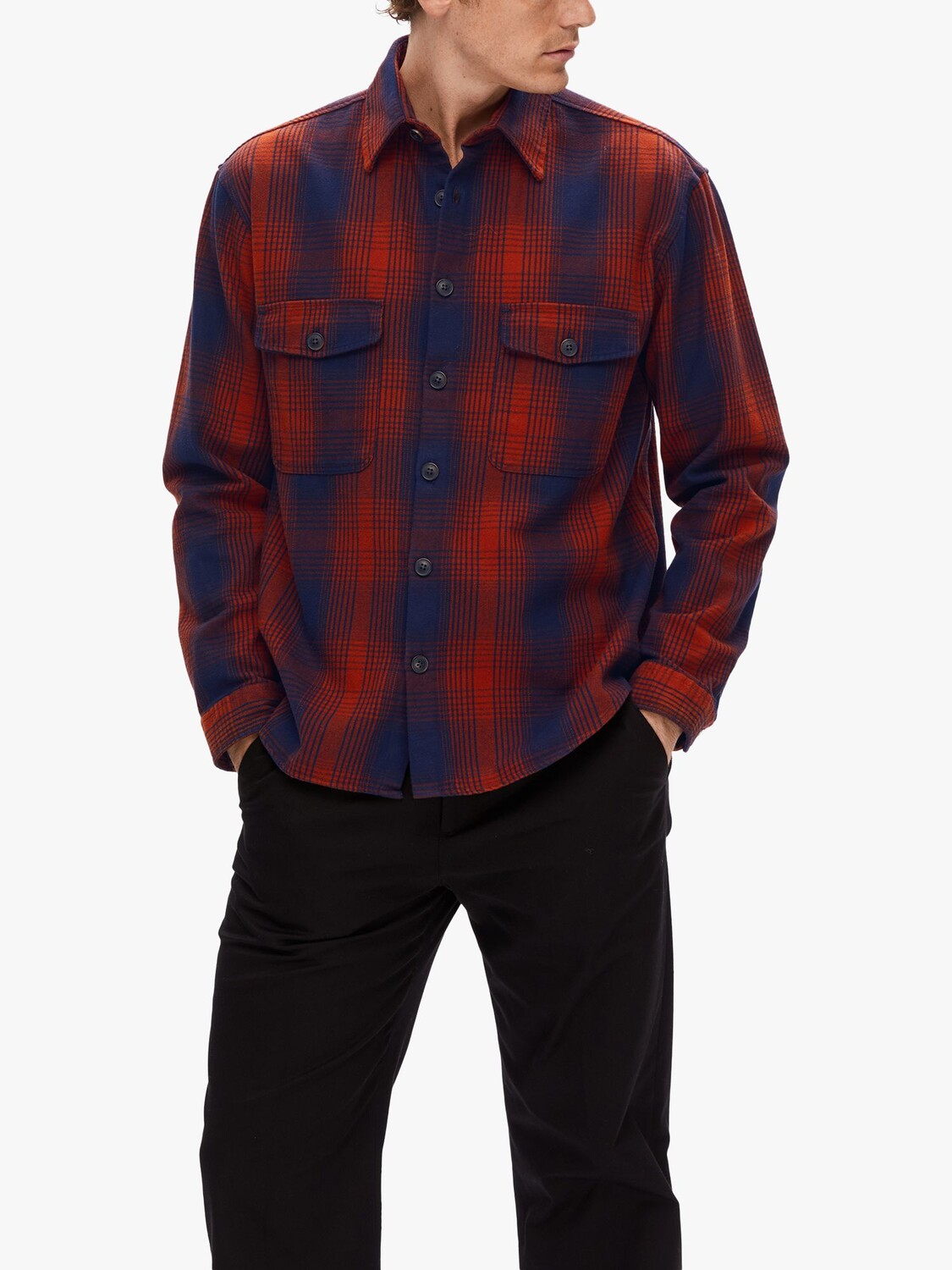 

Фланелевая рубашка Mason из переработанного хлопка SELECTED HOMME