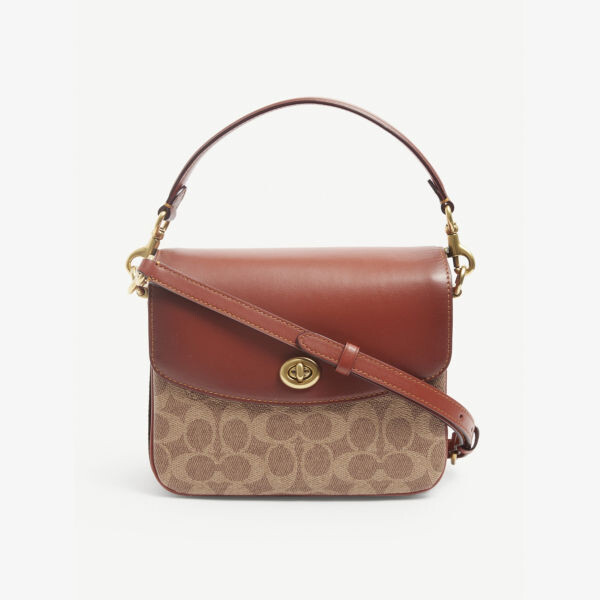 

Сумка через плечо Cassie 19 из ткани с покрытием и кожи Coach, коричневый