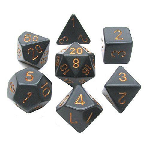 Игровые кубики Solid Black & Gold Polyhedral Dice Set Sirius Dice